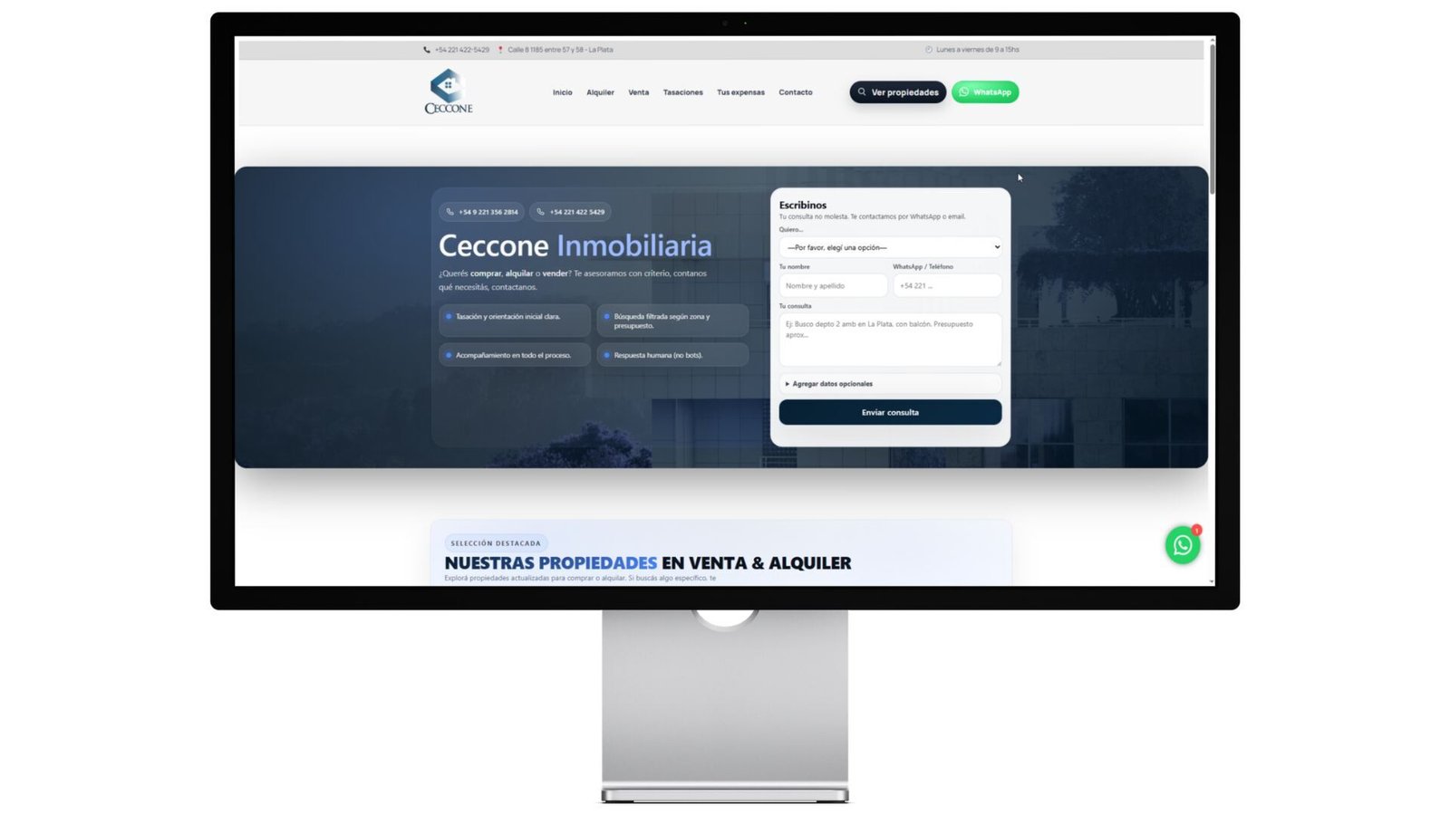 Proyecto Ceccone propiedades