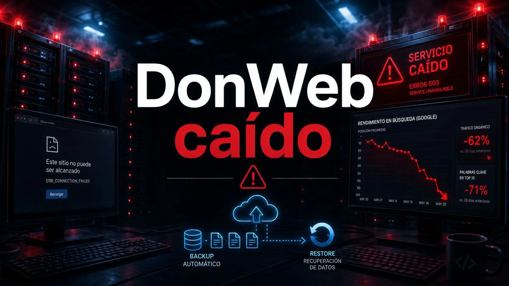 DonWeb caído Nodo Nova